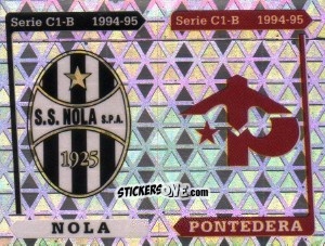 Sticker Stemma Nola / Pontedera - Calciatori 1994-1995 n. 594 - Panini