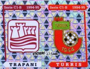 Sticker Stemma Trapani / Turris - Calciatori 1994-1995 n. 603 - Panini