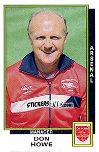 Sticker Don Howe - UK Football 1985-1986 n. 8 - Panini