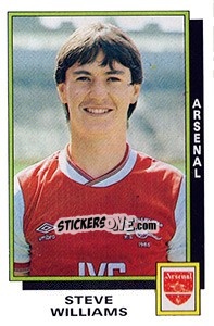 Figurina Steve Williams - UK Football 1985-1986 n. 17 - Panini