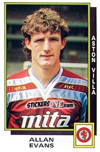 Sticker Allan Evans - UK Football 1985-1986 - Panini