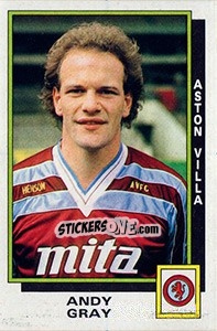 Figurina Andy Gray - UK Football 1985-1986 n. 37 - Panini