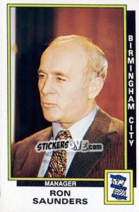 Sticker Ron Saunders - UK Football 1985-1986 n. 40 - Panini