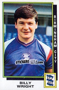 Figurina Billy Wright - UK Football 1985-1986 - Panini