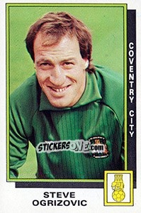 Cromo Steve Ogrizovic - UK Football 1985-1986 - Panini