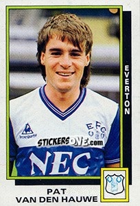 Figurina Pat van den Hauwe - UK Football 1985-1986 n. 93 - Panini