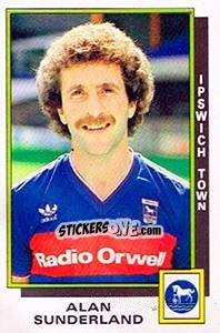 Cromo Alan Sunderlan - UK Football 1985-1986 - Panini