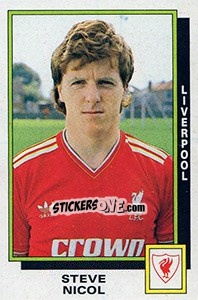 Sticker Steve Nicol - UK Football 1985-1986 n. 142 - Panini