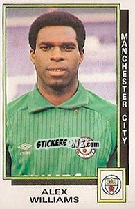 Sticker Alex Williams - UK Football 1985-1986 n. 169 - Panini