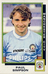 Sticker Paul Simpson - UK Football 1985-1986 - Panini