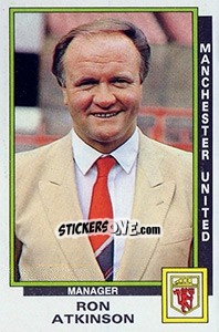 Sticker Ron Atkinson - UK Football 1985-1986 - Panini
