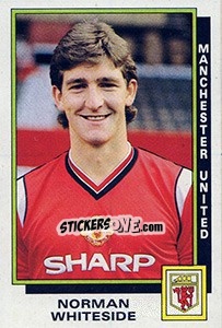Figurina Norman Whiteside - UK Football 1985-1986 n. 196 - Panini
