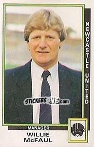 Cromo Willie McFaul - UK Football 1985-1986 - Panini