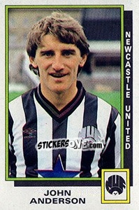 Sticker John Anderson - UK Football 1985-1986 n. 203 - Panini