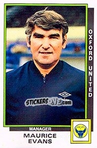 Figurina Maurice Evans - UK Football 1985-1986 - Panini