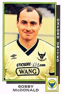 Cromo Bobby McDonald - UK Football 1985-1986 - Panini