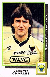 Cromo Jeremy Charles - UK Football 1985-1986 - Panini