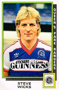 Figurina Steve Wicks - UK Football 1985-1986 - Panini