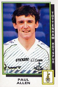 Sticker Paul Allen - UK Football 1985-1986 n. 333 - Panini