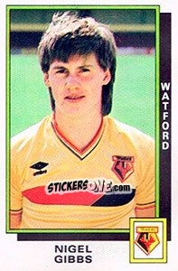 Sticker Nigel Gibbs - UK Football 1985-1986 n. 344 - Panini