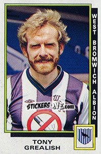 Figurina Tony Grealish - UK Football 1985-1986 n. 367 - Panini