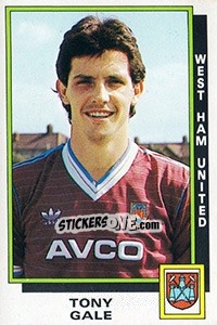 Sticker Tony Gale - UK Football 1985-1986 n. 376 - Panini