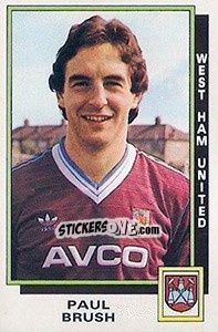 Sticker Paul Brush - UK Football 1985-1986 - Panini