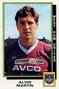 Sticker Alvin Martin - UK Football 1985-1986 n. 378 - Panini