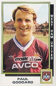 Sticker Paul Goddard - UK Football 1985-1986 n. 386 - Panini