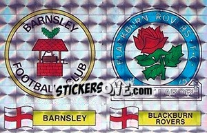 Sticker Barnsley / Blackburn Rovers Badge - UK Football 1985-1986 n. 403 - Panini