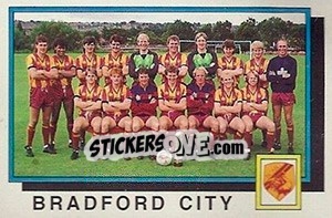 Sticker Bradford City Team - UK Football 1985-1986 n. 405 - Panini