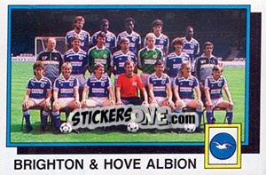 Figurina Brighton & Hove Albion Team - UK Football 1985-1986 - Panini