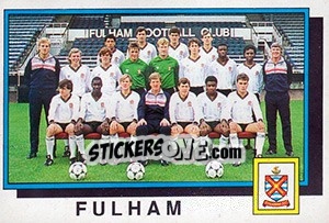 Sticker Fulham Team - UK Football 1985-1986 - Panini