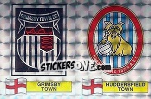 Sticker Grimsby Town / Huddersfield Town Badge - UK Football 1985-1986 n. 415 - Panini