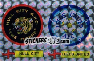 Sticker Hull City / Leeds United Badge - UK Football 1985-1986 n. 418 - Panini