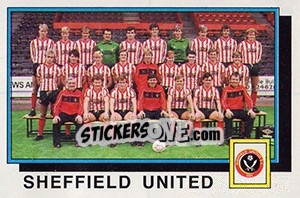 Figurina Sheffield United Team - UK Football 1985-1986 - Panini