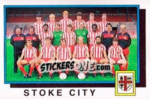 Sticker Stoke City Team - UK Football 1985-1986 - Panini