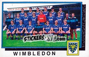 Figurina Wimbledon Team - UK Football 1985-1986 - Panini