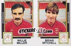 Sticker Willie Miller / Brian Mitchell - UK Football 1985-1986 n. 457 - Panini