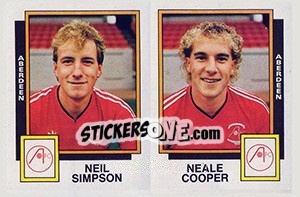Cromo Neil Simpson / Neale Cooper - UK Football 1985-1986 - Panini