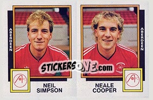 Sticker Neil Simpson / Neale Cooper - UK Football 1985-1986 n. 458 - Panini
