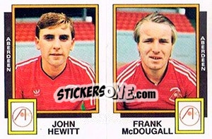 Cromo John Hewitt / Frank McDougall - UK Football 1985-1986 - Panini