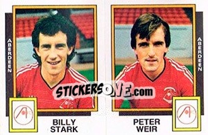 Sticker Billy Stark / Peter Wier - UK Football 1985-1986 - Panini