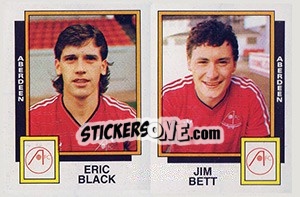 Figurina Eric Black / Jim Bett - UK Football 1985-1986 - Panini