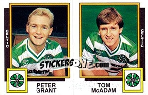 Sticker Peter Grant / Tom McAdam - UK Football 1985-1986 - Panini