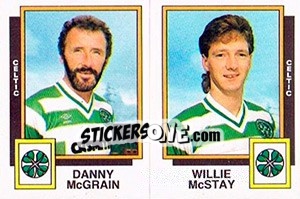 Cromo Danny McGrain / Willie McStay - UK Football 1985-1986 - Panini