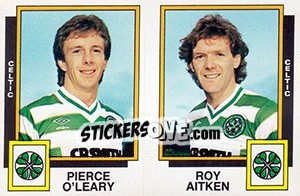 Cromo Pierce O'Leary / Roy Aitken - UK Football 1985-1986 - Panini