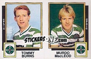 Sticker Tommy Burns / Murdo MacLeod - UK Football 1985-1986 - Panini