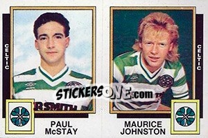 Cromo Paul McStay / Maurice Johnston - UK Football 1985-1986 - Panini