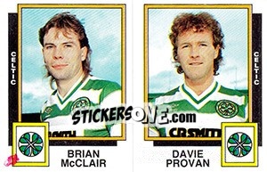 Figurina Brian McClair / Davie Provan - UK Football 1985-1986 - Panini